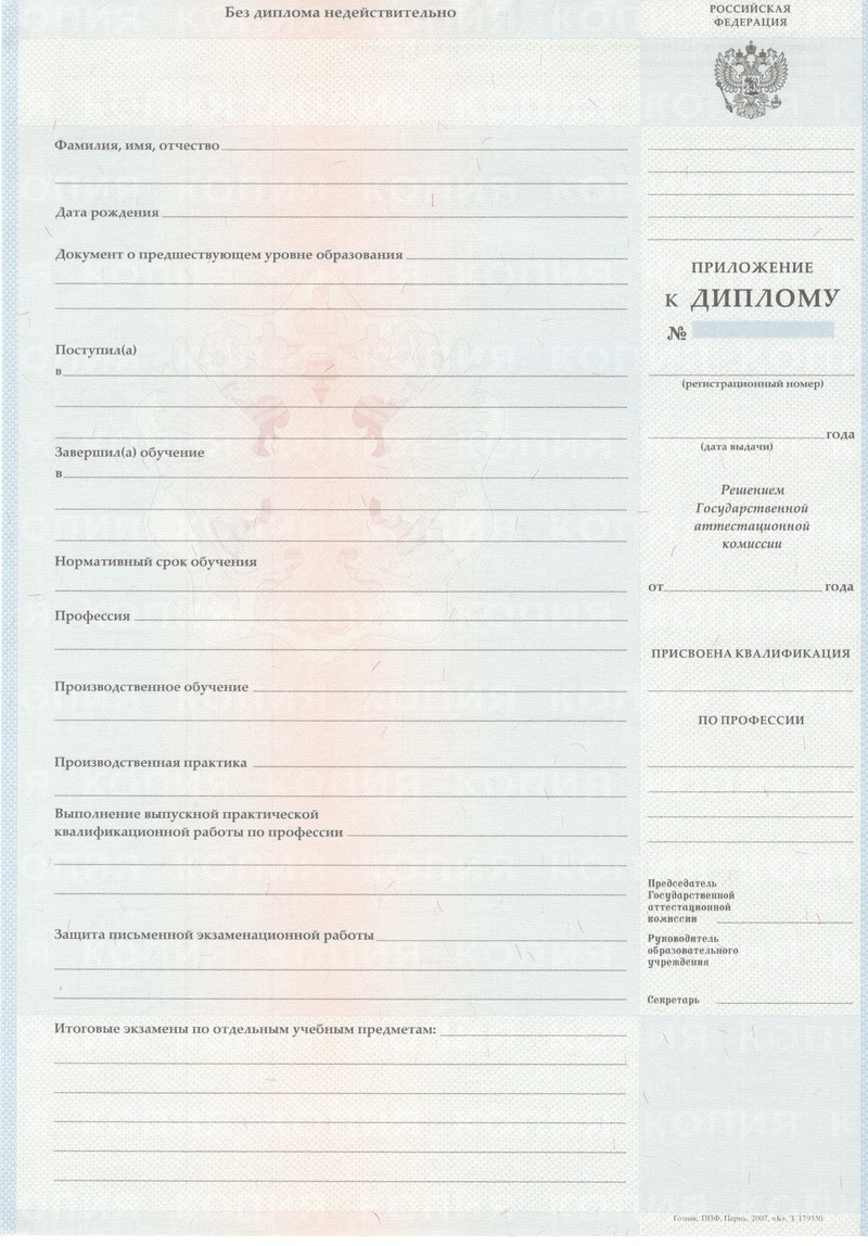 Заказать Диплом о начальном образовании  2007-2009 годов в Норильске